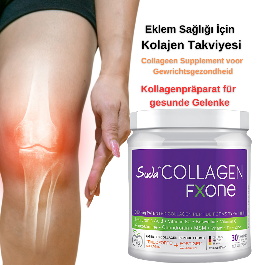 Suda Collagen FXONE Pulverform 390g Apfelgeschmack (Für Gelenkgesundheit)