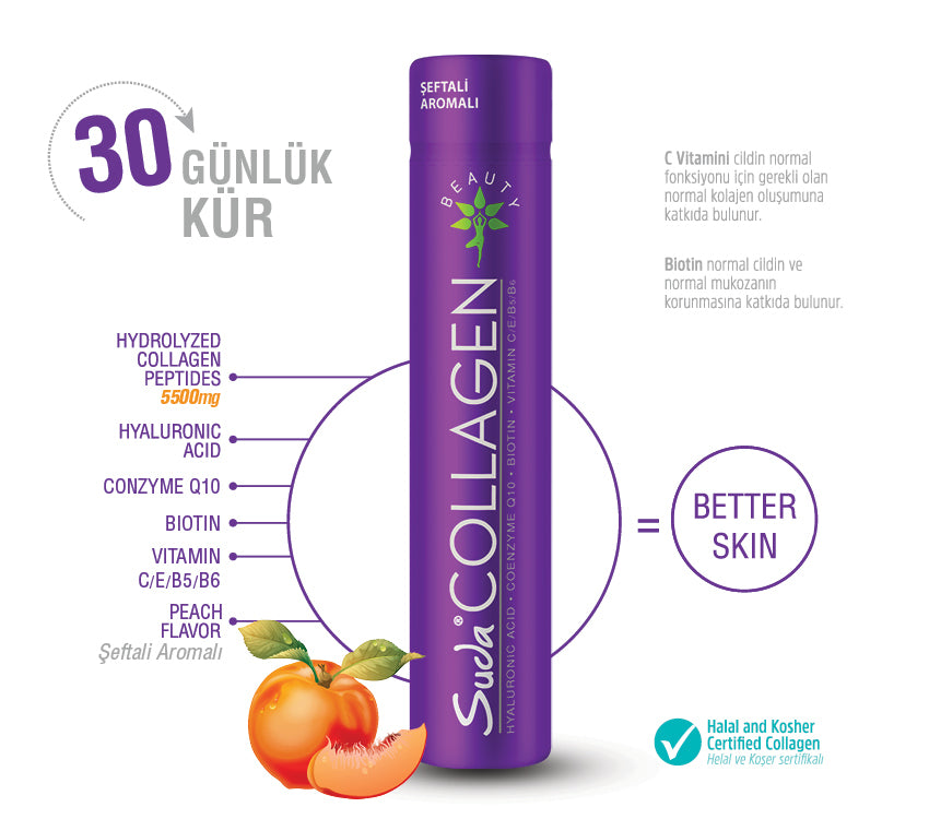 Suda Collagen Pfirsichgeschmack 30 Shots x 40ml