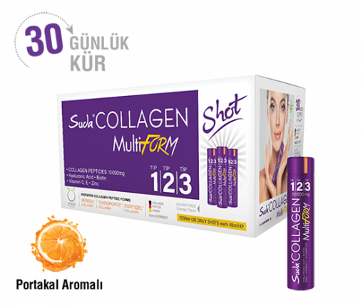 Suda Collagen Typ123 MultiForm Orangengeschmack 30 Shots x 40ml