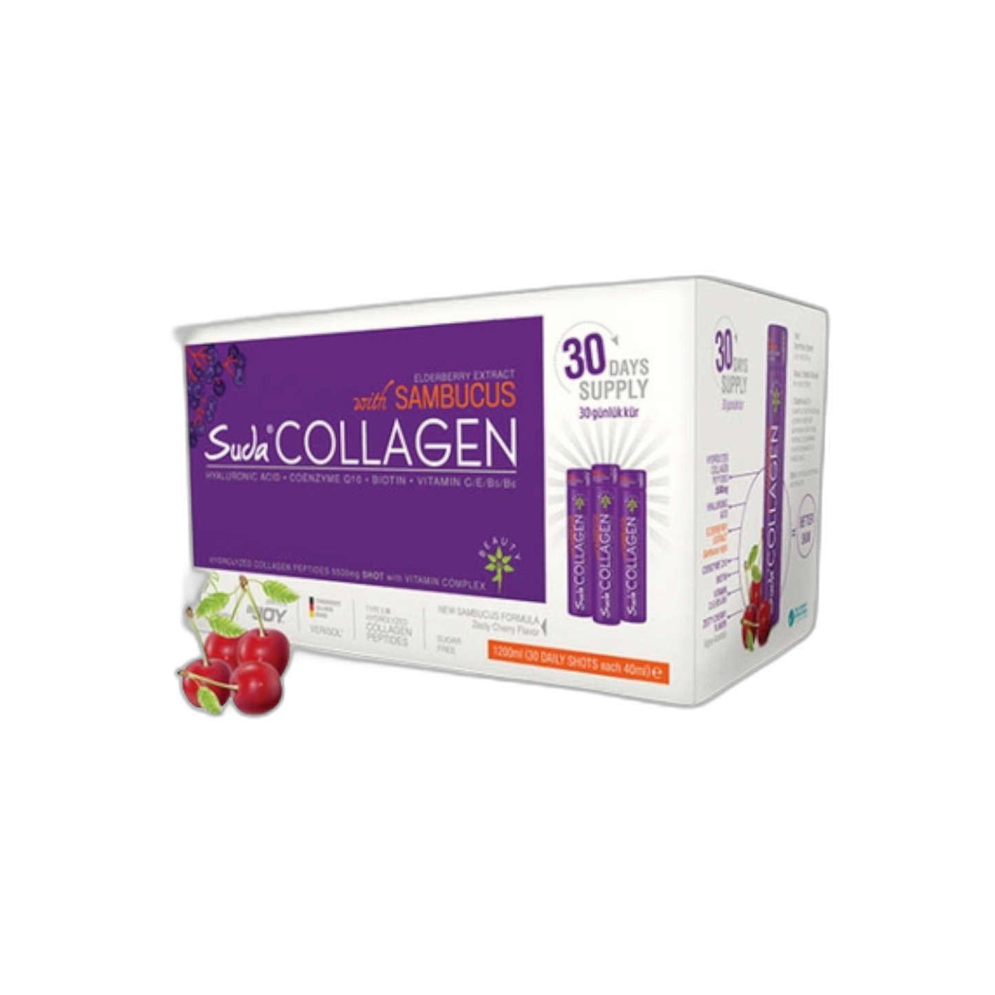Suda Collagen Sambakus & Kirschgeschmack 30 Shots x 40ml