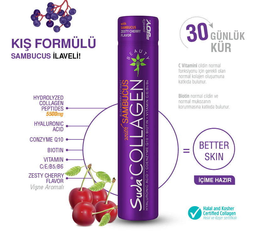Suda Collagen Sambakus & Kirschgeschmack 30 Shots x 40ml