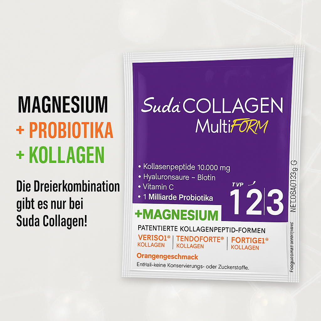 Suda Collagen Multiform TYPE 1 -2 -3 Collagen & Magnesium 15gr 30 Sachets
