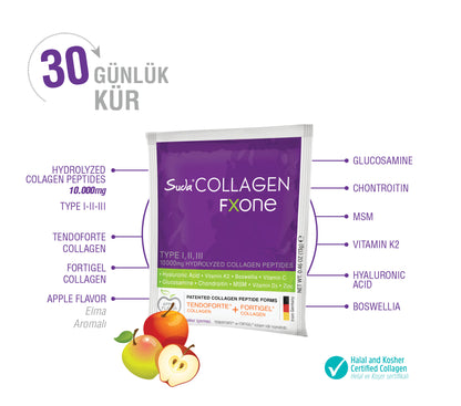 Suda Collagen Fxone Elma Aromalı 30 Şase x 13g (Eklem Sağlığı)